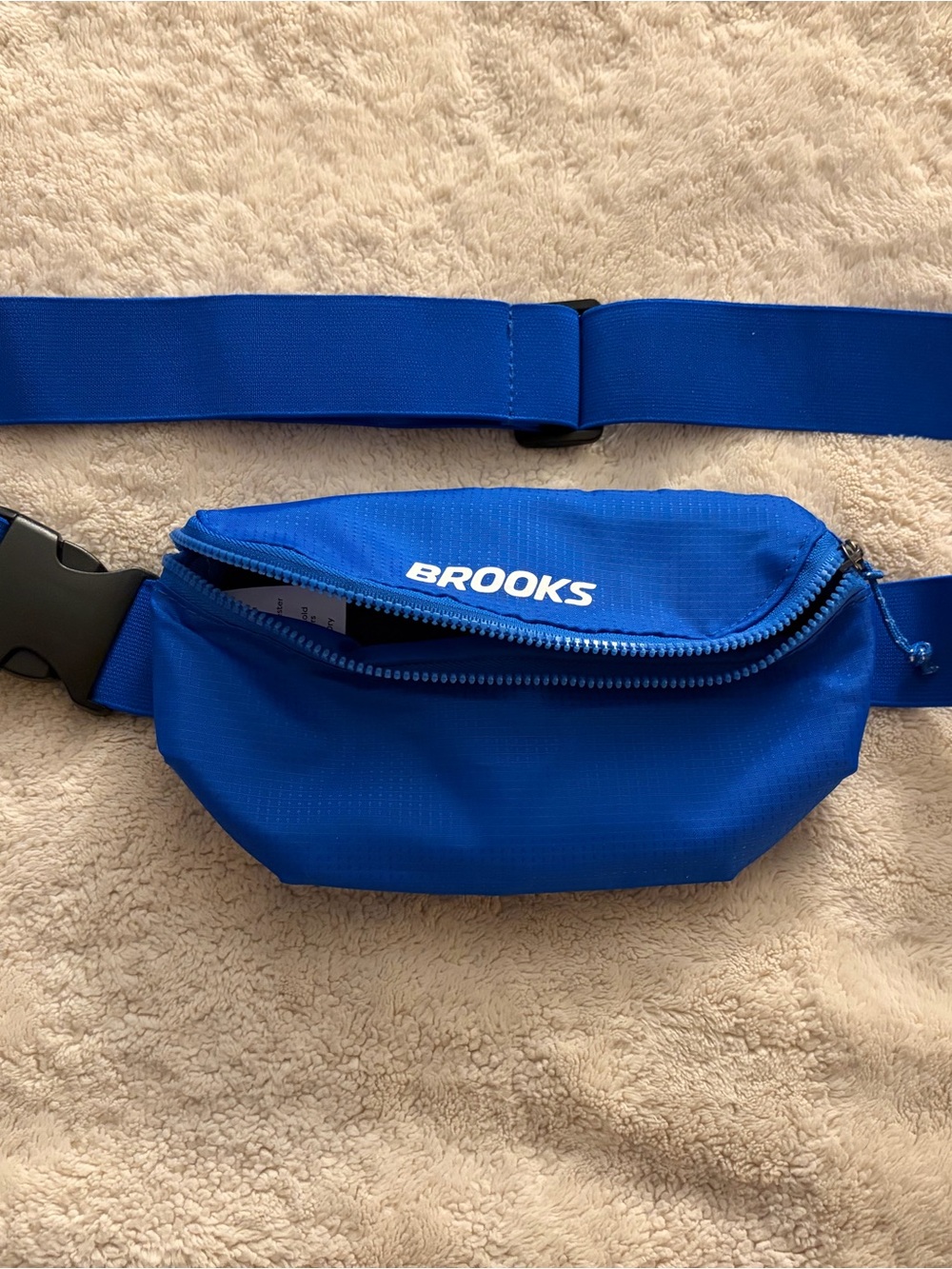 Brooks Royal Blue Belt Bag with White Logo